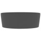 vidaXL Lavabo lujoso con rebosadero cerámica gris oscuro mate 36x13 cm vidaXL Lavabo lujoso con rebosadero cerámica gris oscuro mate 36x13 cm