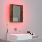 vidaXL Armario de baño con espejo LED madera roble ahumado 40x12x45 cm vidaXL Armario de baño con espejo LED madera roble ahumado 40x12x45 cm