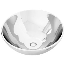vidaXL Lavabo 32,5x14 cm cerámica plateado