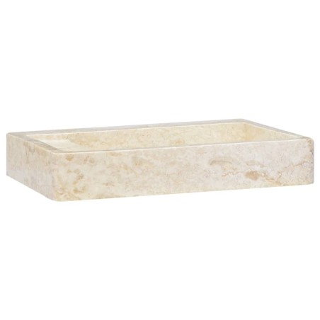 vidaXL Lavabo crema mármol 58x39x10 cm