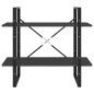 vidaXL Estantería de 2 niveles madera contrachapada gris 80x30x70 cm vidaXL Estantería de 2 niveles madera contrachapada gris 80x30x70 cm