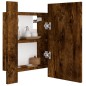 vidaXL Armario de baño con espejo LED madera roble ahumado 40x12x45 cm vidaXL Armario de baño con espejo LED madera roble ahumado 40x12x45 cm