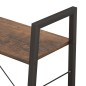 vidaXL Estantería de pie 3 baldas marrón oscuro y negro 56x35x108 cm vidaXL Estantería de pie 3 baldas marrón oscuro y negro 56x35x108 cm