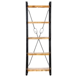 vidaXL Estantería de 5 niveles madera maciza de mango 60x30x180 cm  