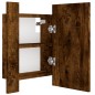 vidaXL Armario de baño con espejo LED madera roble ahumado 40x12x45 cm vidaXL Armario de baño con espejo LED madera roble ahumado 40x12x45 cm