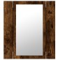 vidaXL Armario de baño con espejo LED madera roble ahumado 40x12x45 cm vidaXL Armario de baño con espejo LED madera roble ahumado 40x12x45 cm