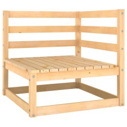 vidaXL Set de muebles de jardín 2 pzas con cojines madera maciza pino