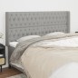 vidaXL Cabecero con orejas de tela gris claro 203x16x118/128 cm vidaXL Cabecero con orejas de tela gris claro 203x16x118/128 cm