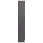 vidaXL Vitrina de madera contrachapada gris brillo 82,5x30,5x185,5 cm vidaXL Vitrina de madera contrachapada gris brillo 82,5x30,5x185,5 cm
