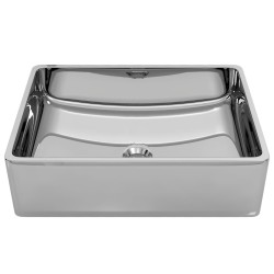 vidaXL Lavabo 41x30x12 cm cerámica plateado