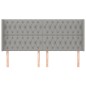 vidaXL Cabecero con orejas de tela gris claro 203x16x118/128 cm vidaXL Cabecero con orejas de tela gris claro 203x16x118/128 cm