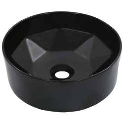 vidaXL Lavabo 36x14 cm cerámica negro