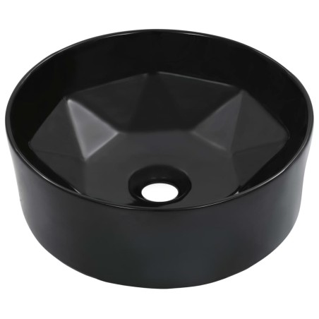vidaXL Lavabo 36x14 cm cerámica negro