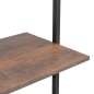 vidaXL Estantería inclinada 4 baldas marrón oscuro negro 64x35x152,5cm