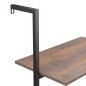 vidaXL Estantería inclinada 4 baldas marrón oscuro negro 64x35x152,5cm