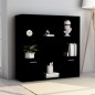 vidaXL Estantería de madera contrachapada negro 98x30x98 cm vidaXL Estantería de madera contrachapada negro 98x30x98 cm