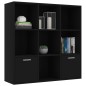 vidaXL Estantería de madera contrachapada negro 98x30x98 cm vidaXL Estantería de madera contrachapada negro 98x30x98 cm