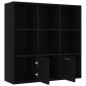 vidaXL Estantería de madera contrachapada negro 98x30x98 cm vidaXL Estantería de madera contrachapada negro 98x30x98 cm