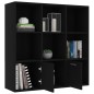 vidaXL Estantería de madera contrachapada negro 98x30x98 cm vidaXL Estantería de madera contrachapada negro 98x30x98 cm