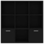 vidaXL Estantería de madera contrachapada negro 98x30x98 cm vidaXL Estantería de madera contrachapada negro 98x30x98 cm