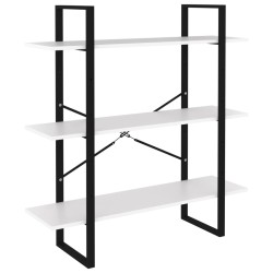 vidaXL Estantería de madera contrachapada blanco 100x30x105 cm