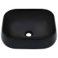 vidaXL Lavabo 44,5x39,5x14,5 cm cerámica negro