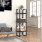 vidaXL Estantería de 3 niveles madera contrachapada gris 40x30x105 cm