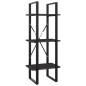 vidaXL Estantería de 3 niveles madera contrachapada gris 40x30x105 cm