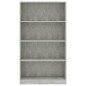 vidaXL Estantería de 4 niveles contrachapada gris hormigón 80x24x142cm vidaXL Estantería de 4 niveles contrachapada gris hormigón 80x24x142cm