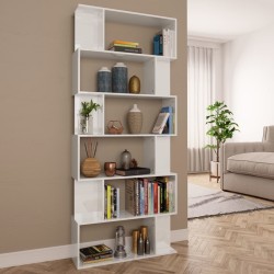 vidaXL Estantería/divisor de espacios blanco brillante 80x24x192 cm