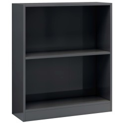 vidaXL Estantería madera contrachapada gris brillante 60x24x74,5 cm
