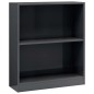 vidaXL Estantería madera contrachapada gris brillante 60x24x74,5 cm vidaXL Estantería madera contrachapada gris brillante 60x24x74,5 cm