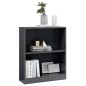 vidaXL Estantería madera contrachapada gris brillante 60x24x74,5 cm vidaXL Estantería madera contrachapada gris brillante 60x24x74,5 cm