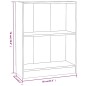 vidaXL Estantería madera contrachapada gris brillante 60x24x74,5 cm vidaXL Estantería madera contrachapada gris brillante 60x24x74,5 cm