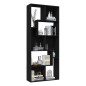 vidaXL Estantería librería madera contrachapada negro 67x24x161 cm vidaXL Estantería librería madera contrachapada negro 67x24x161 cm