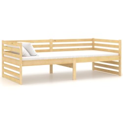 vidaXL Sofá cama de madera maciza de pino 90x200 cm