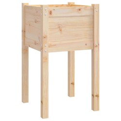 vidaXL Jardinera de madera maciza de pino 50x50x70 cm