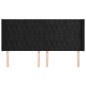 vidaXL Cabecero con orejas de terciopelo negro 203x16x118/128 cm