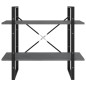vidaXL Estantería 2 niveles madera maciza de pino gris 80x30x70 cm vidaXL Estantería 2 niveles madera maciza de pino gris 80x30x70 cm
