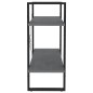 vidaXL Estantería 2 niveles madera maciza de pino gris 80x30x70 cm vidaXL Estantería 2 niveles madera maciza de pino gris 80x30x70 cm