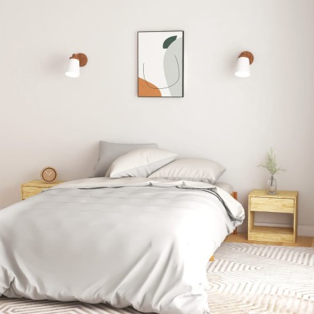 vidaXL Mesitas de noche 2 uds madera maciza de pino 40x31x40 cm