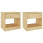 vidaXL Mesitas de noche 2 uds madera maciza de pino 40x31x40 cm vidaXL Mesitas de noche 2 uds madera maciza de pino 40x31x40 cm