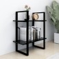 vidaXL Estantería de 2 niveles madera contrachapada negro 60x30x70 cm vidaXL Estantería de 2 niveles madera contrachapada negro 60x30x70 cm