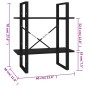 vidaXL Estantería de 2 niveles madera contrachapada negro 60x30x70 cm vidaXL Estantería de 2 niveles madera contrachapada negro 60x30x70 cm