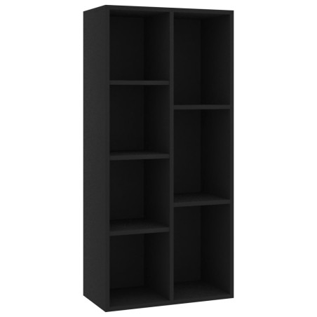 vidaXL Estantería de madera contrachapada negro 50x25x106 cm