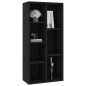 vidaXL Estantería de madera contrachapada negro 50x25x106 cm