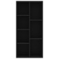 vidaXL Estantería de madera contrachapada negro 50x25x106 cm