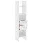 vidaXL Estantería madera contrachapada blanco brillante 40x35x180 cm vidaXL Estantería madera contrachapada blanco brillante 40x35x180 cm