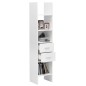 vidaXL Estantería madera contrachapada blanco brillante 40x35x180 cm vidaXL Estantería madera contrachapada blanco brillante 40x35x180 cm