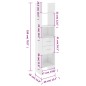 vidaXL Estantería madera contrachapada blanco brillante 40x35x180 cm vidaXL Estantería madera contrachapada blanco brillante 40x35x180 cm